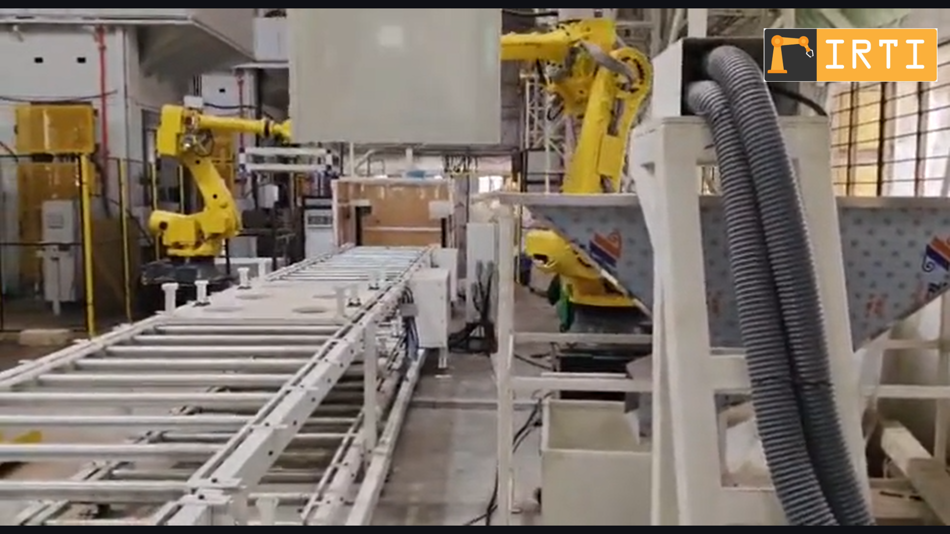 End-to-end plant line automation integrating machines and robotics