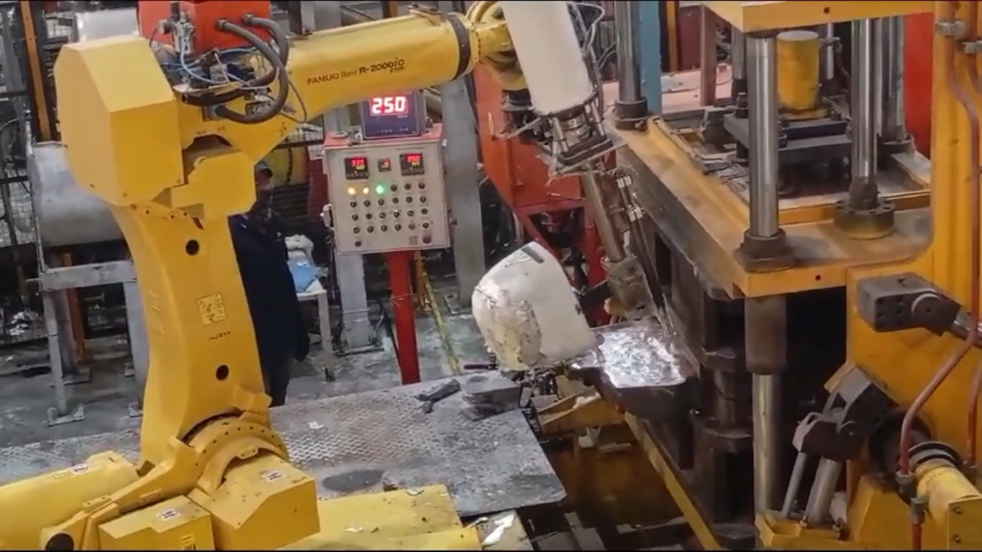 Robotic molten metal pouring automation for forging and casting
